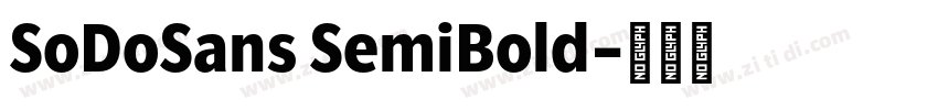 SoDoSans SemiBold字体转换